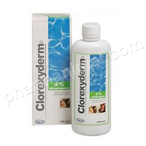 CLOREXYDERM SHAMPOOING  fl/250 ml 	sol ext **